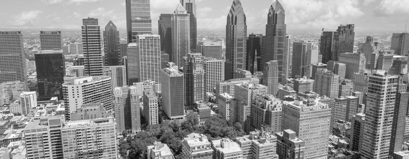 The Philadelphia skyline.