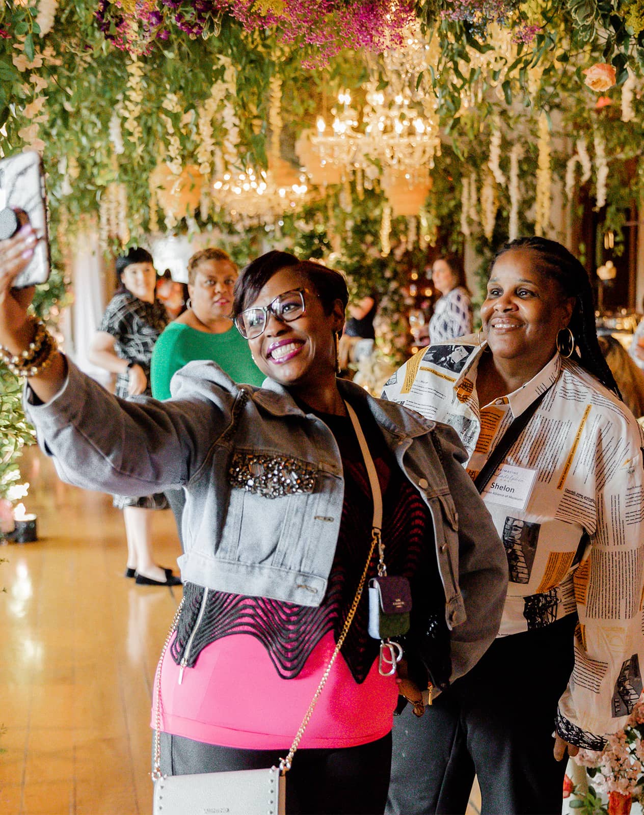 Event attendees taking a photo in Philadelphia
