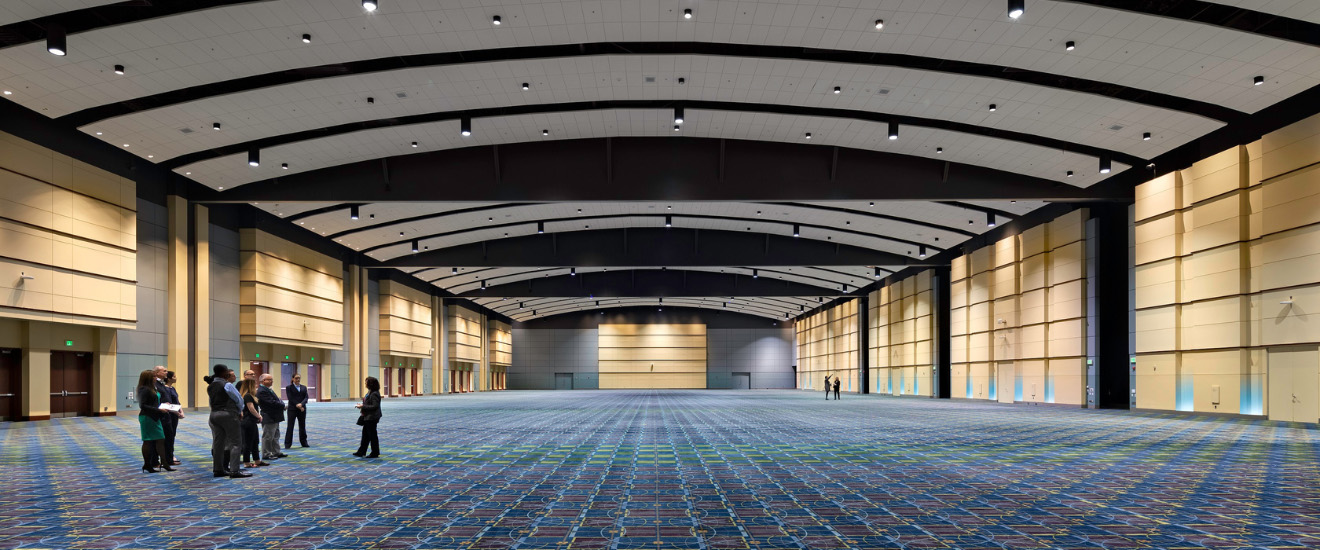 A large ballroom in a convention center.