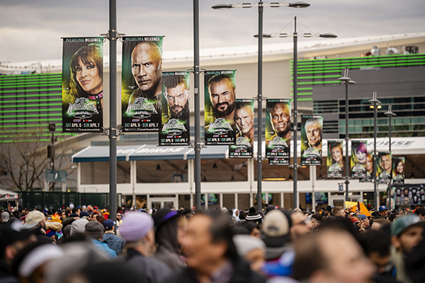 WrestleMania banners hung in Philadelphia