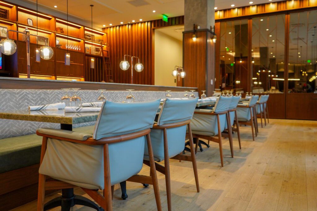 The bar at the Patchwork Restaurant & Bar in the Hyatt Centric Center City.