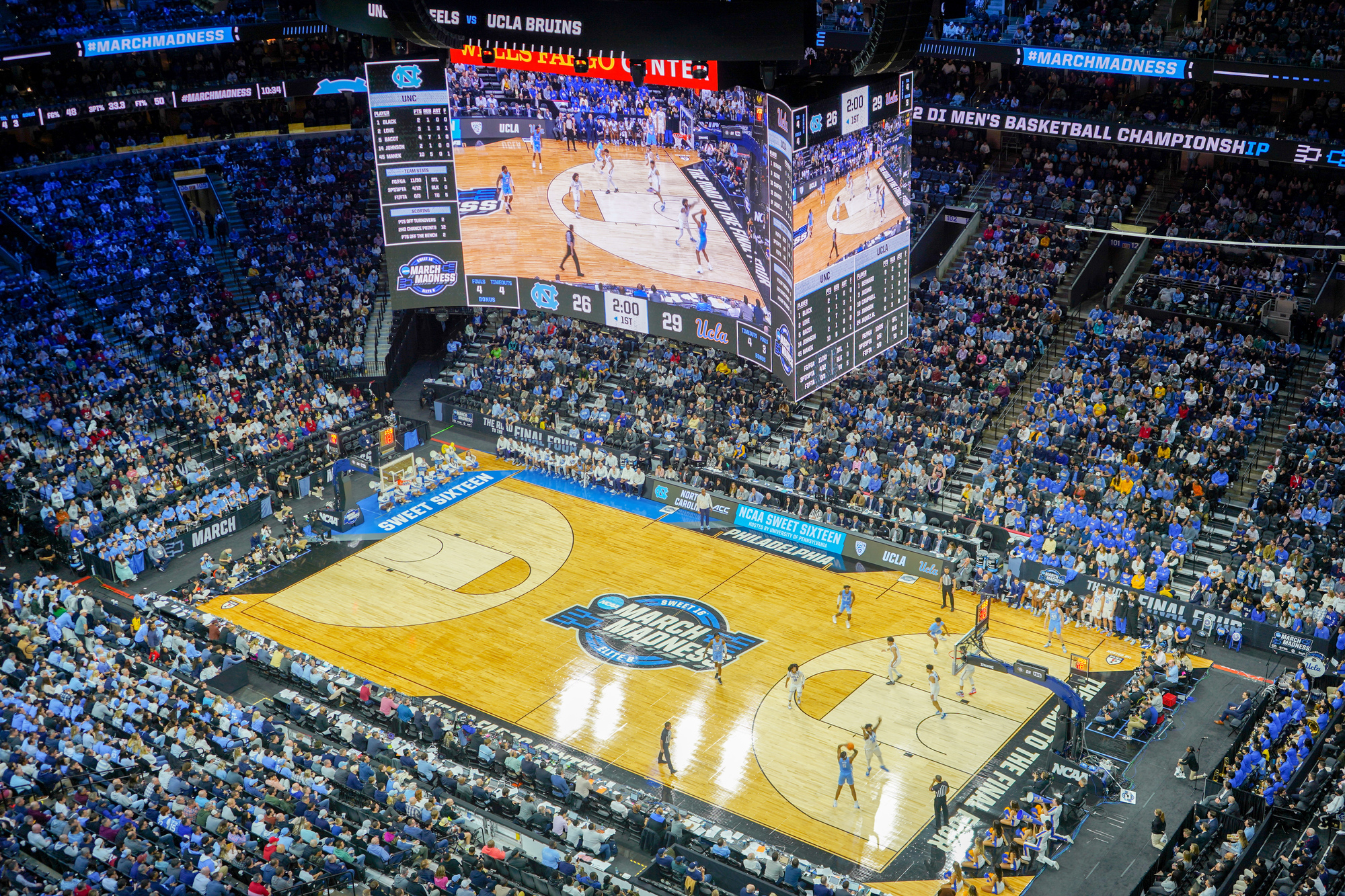 NCAA March madness basketball 2022 at wells fargo center