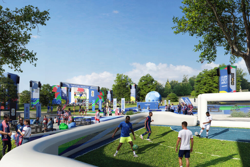 Rendering of Philadelphia’s FIFA Fan Festival™ ©Philadelphia Soccer 2026