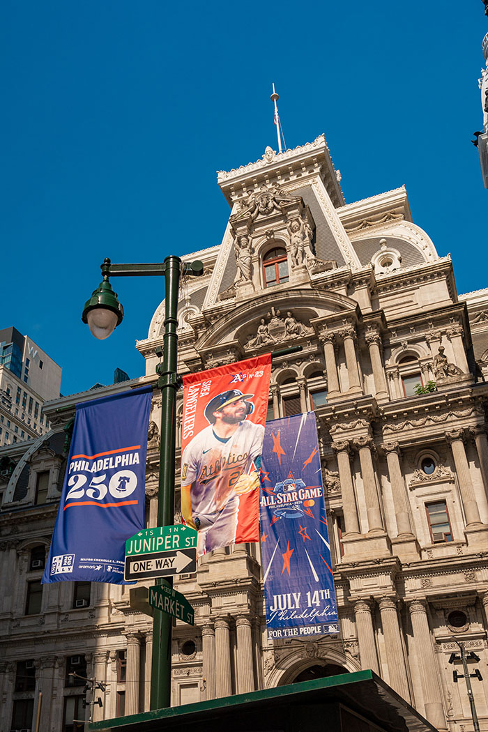 MLB All Star street signage in front of City Hall